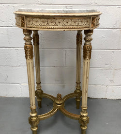 French Late 19th Century Painted & Gilded Walnut Marble Top Occasional Table | Antique & Vintage | Moonee Ponds Antiques | Australia Wide Delivery