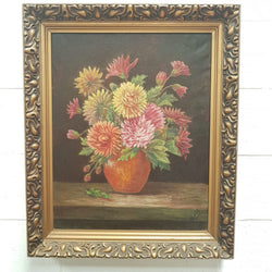 French Oil Painting Bouquet of Flowers | Antique & Vintage | Moonee Ponds Antiques | Australia Wide Delivery
