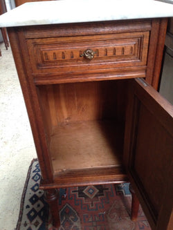 Pair French Marble Top Bedside Cabinets | Antique & Vintage | Moonee Ponds Antiques | Australia Wide Delivery