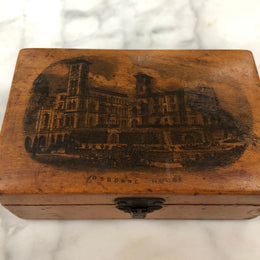 Victorian Mauchline Ware Wooden Box "Osborne House"