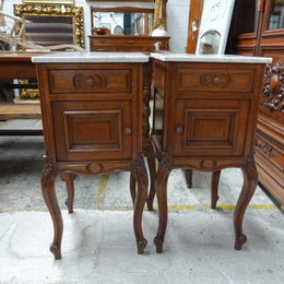 Pair Of French Oak Bedside Cabinets-2