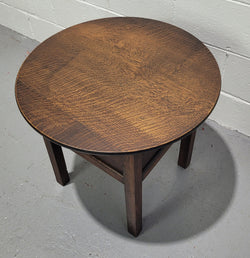 Lovely Oak Round Side Tablet - Sewing Table | Antique & Vintage | Moonee Ponds Antiques | Australia Wide Delivery