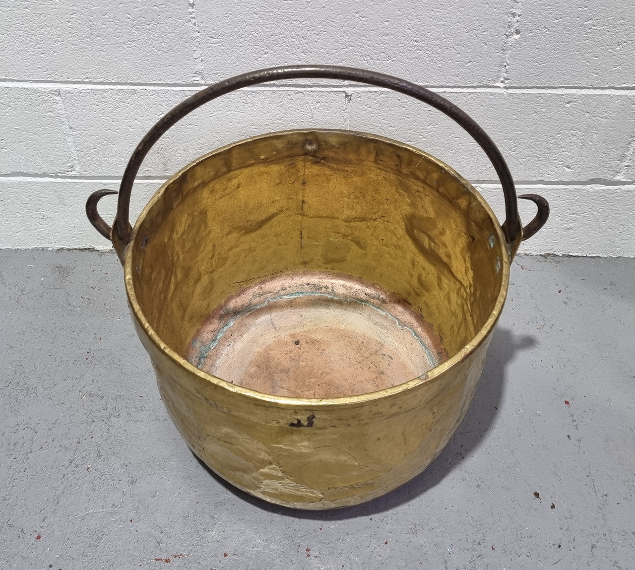 Antique French Brass Firewood Handled Bucket | Antique & Vintage | Moonee Ponds Antiques | Australia Wide Delivery