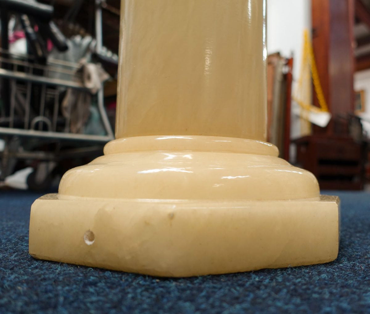 Large Vintage Italian Alabaster Pedestal