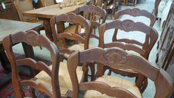 Set of Six French Oak Ladder Back Chairs | Antique & Vintage | Moonee Ponds Antiques | Australia Wide Delivery