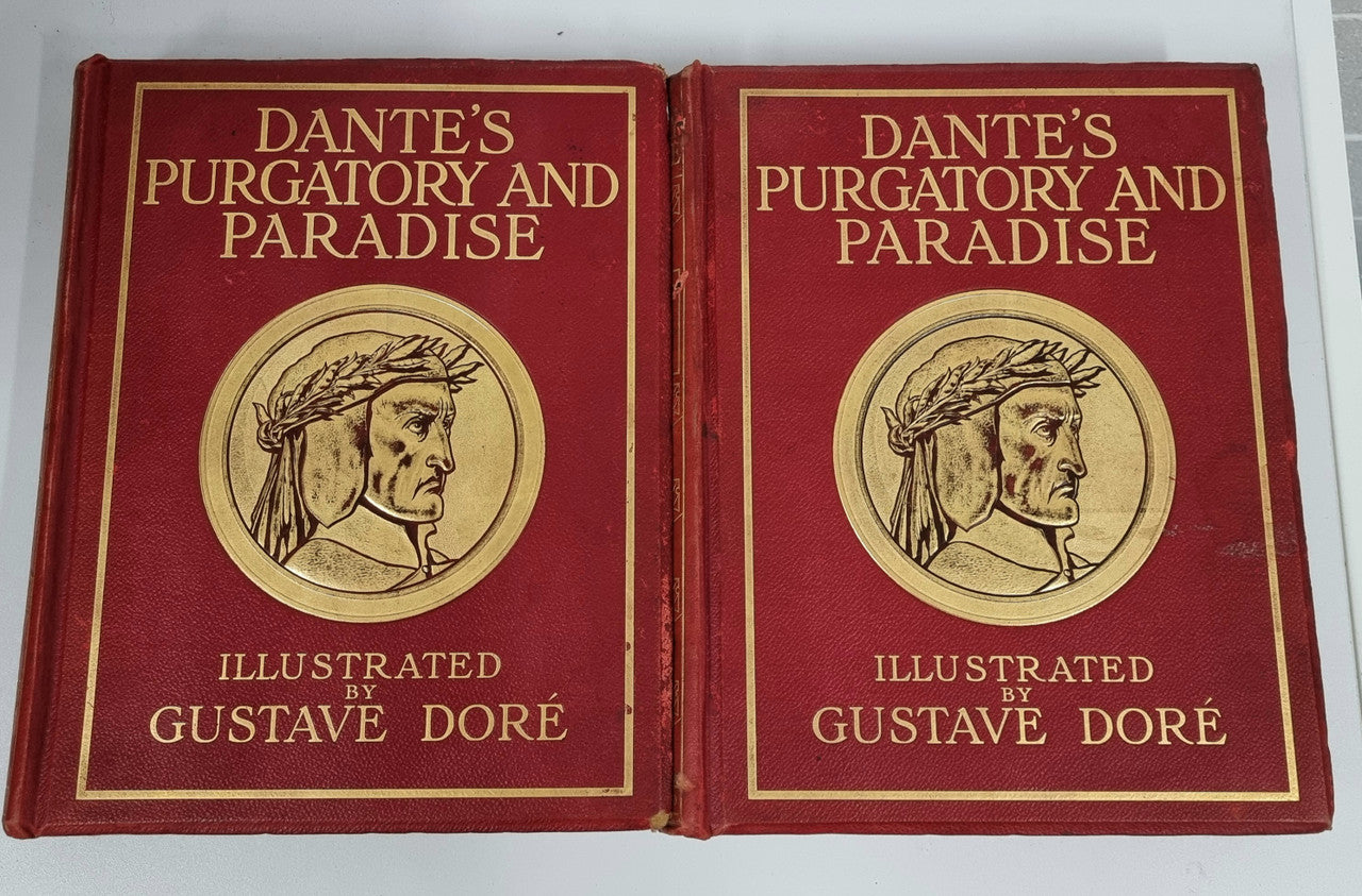 Dantes The Vision of Purgatory & Paradise together with The Vision of Hell 2 Volumes | Antique & Vintage | Moonee Ponds Antiques | Australia Wide Delivery