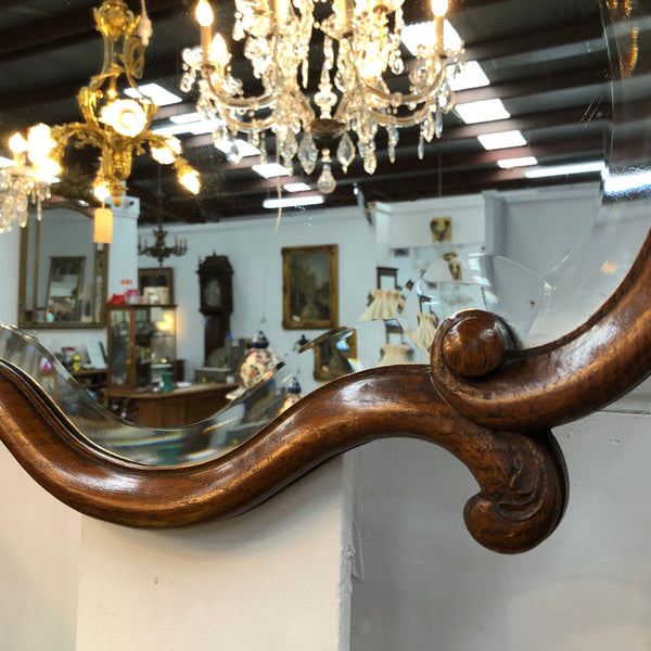 Lovely french oak wall mirror