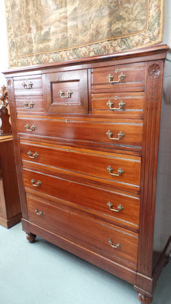Late Victorian Cedar Tallboy | Antique & Vintage | Moonee Ponds Antiques | Australia Wide Delivery