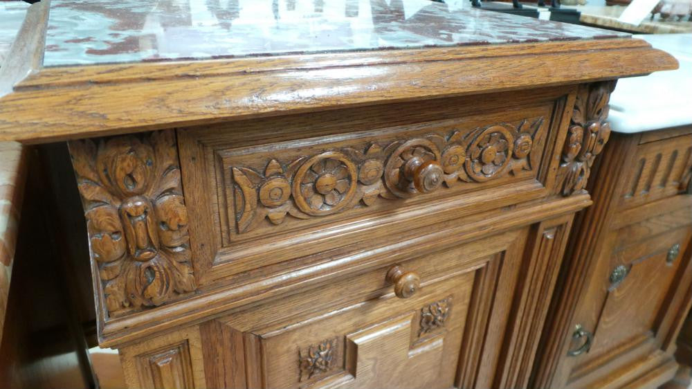 French Oak Single Bedside Cabinet