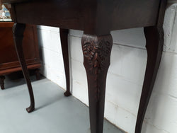 Chippendale Style Edwardian Oak Side Table | Antique & Vintage | Moonee Ponds Antiques | Australia Wide Delivery