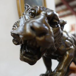 French Cold Painted Spelter And Bronze Set
