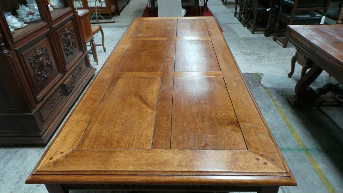 A Decorative Solid French Oak Farmhouse Table
