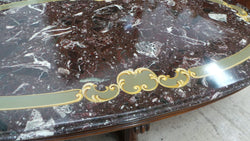 French Marble Oval Top Coffee Table | Antique & Vintage | Moonee Ponds Antiques | Australia Wide Delivery