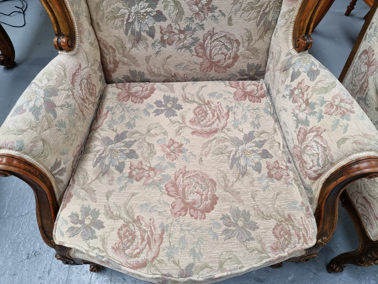 Beautiful Pair of French Gilt and Upholstered Bergere Chairs | Antique & Vintage | Moonee Ponds Antiques | Australia Wide Delivery