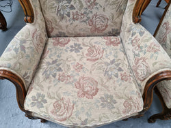 Beautiful Pair of French Gilt and Upholstered Bergere Chairs | Antique & Vintage | Moonee Ponds Antiques | Australia Wide Delivery