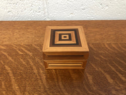 Vintage Square Parquetry Wooden Box | Antique & Vintage | Moonee Ponds Antiques | Australia Wide Delivery