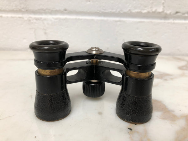 Vintage Brass And Leather Opera Glasses/Binoculars