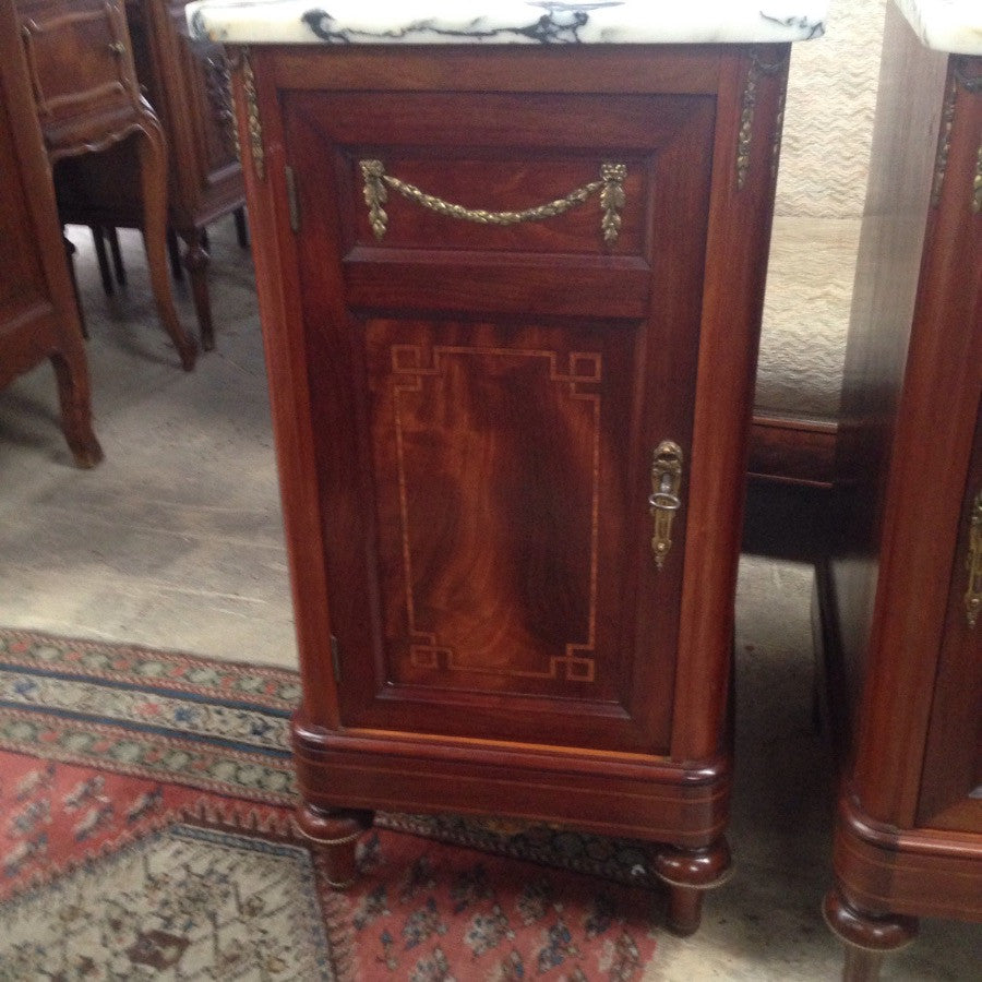 Pair Flame Mahogany Bedsides-1 | Antique & Vintage | Moonee Ponds Antiques | Australia Wide Delivery