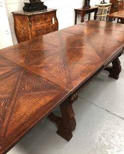 French Dark Oak Spanish Style Dining Table | Antique & Vintage | Moonee Ponds Antiques | Australia Wide Delivery