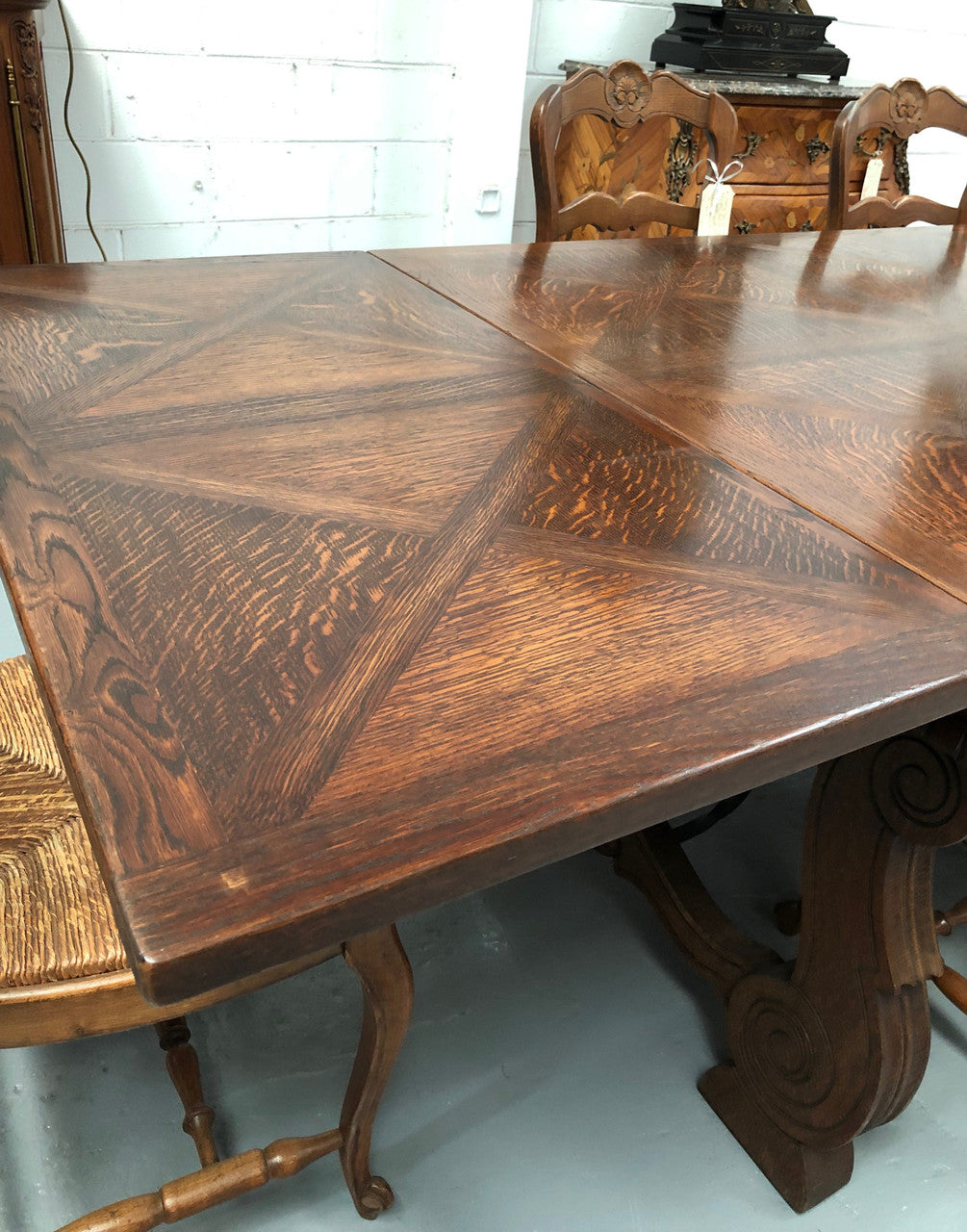 French Dark Oak Spanish Style Dining Table | Antique & Vintage | Moonee Ponds Antiques | Australia Wide Delivery