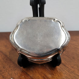 French 18th Century Silver Snuff Box. Rubbed Hallmarks. Fantastic embossed scene to lid, great patina.