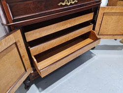 Stunning Rosewood Marble Topped Secretaire With Two Cupboards | Antique & Vintage | Moonee Ponds Antiques | Australia Wide Delivery