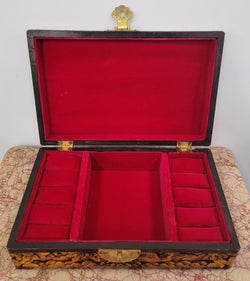 Vintage Unusual Camphor Wood Fitted Jewellery Box | Antique & Vintage | Moonee Ponds Antiques | Australia Wide Delivery