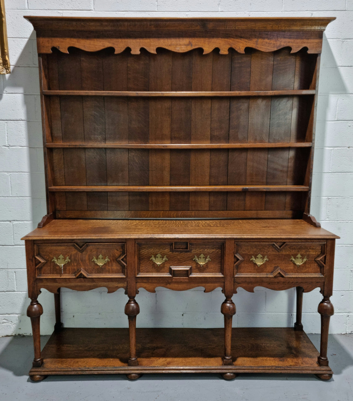 Fabulous Antique Oak Tudor Style Kitchen Dresser | Antique & Vintage | Moonee Ponds Antiques | Australia Wide Delivery