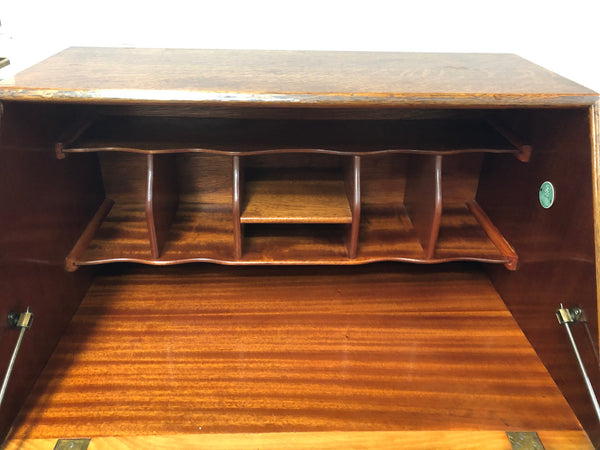 Tudor Style Oak Drop Down Writing Desk for sale at Moonee Ponds Antiques showroom in Airport West