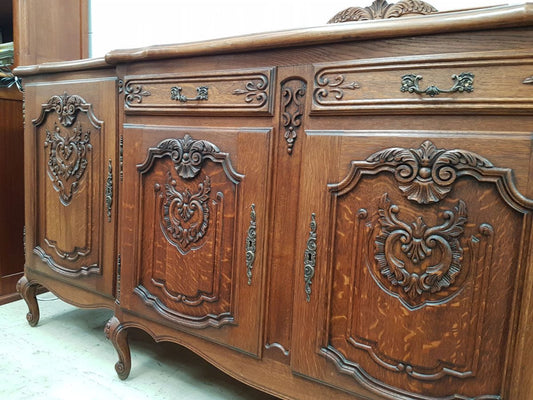 French Louis XV Style Oak Sideboard