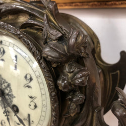 French Three Piece Gothic Style Bronze Clock Set | Antique & Vintage | Moonee Ponds Antiques | Australia Wide Delivery