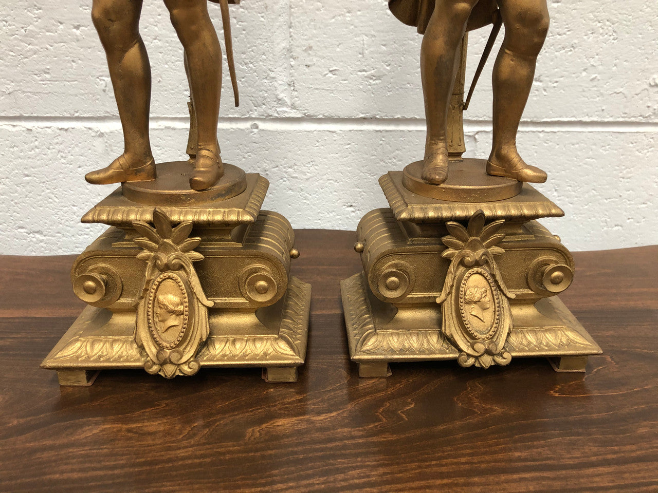 Fabulous Pair Of French Gilt Metal Table Lamps Of "The Artist" & "The Sculptor" | Antique & Vintage | Moonee Ponds Antiques | Australia Wide Delivery