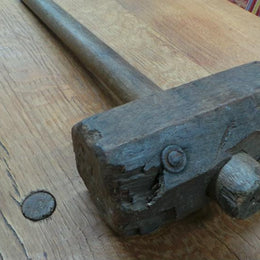 Old Vintage Wooden Mallet Hammer