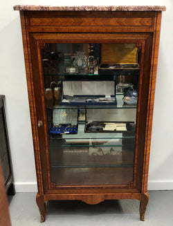 French Walnut And Parquetry Inlaid Vitrine | Antique & Vintage | Moonee Ponds Antiques | Australia Wide Delivery