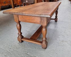 Rustic French Oak Coffee Table With Two Drawers | Antique & Vintage | Moonee Ponds Antiques | Australia Wide Delivery