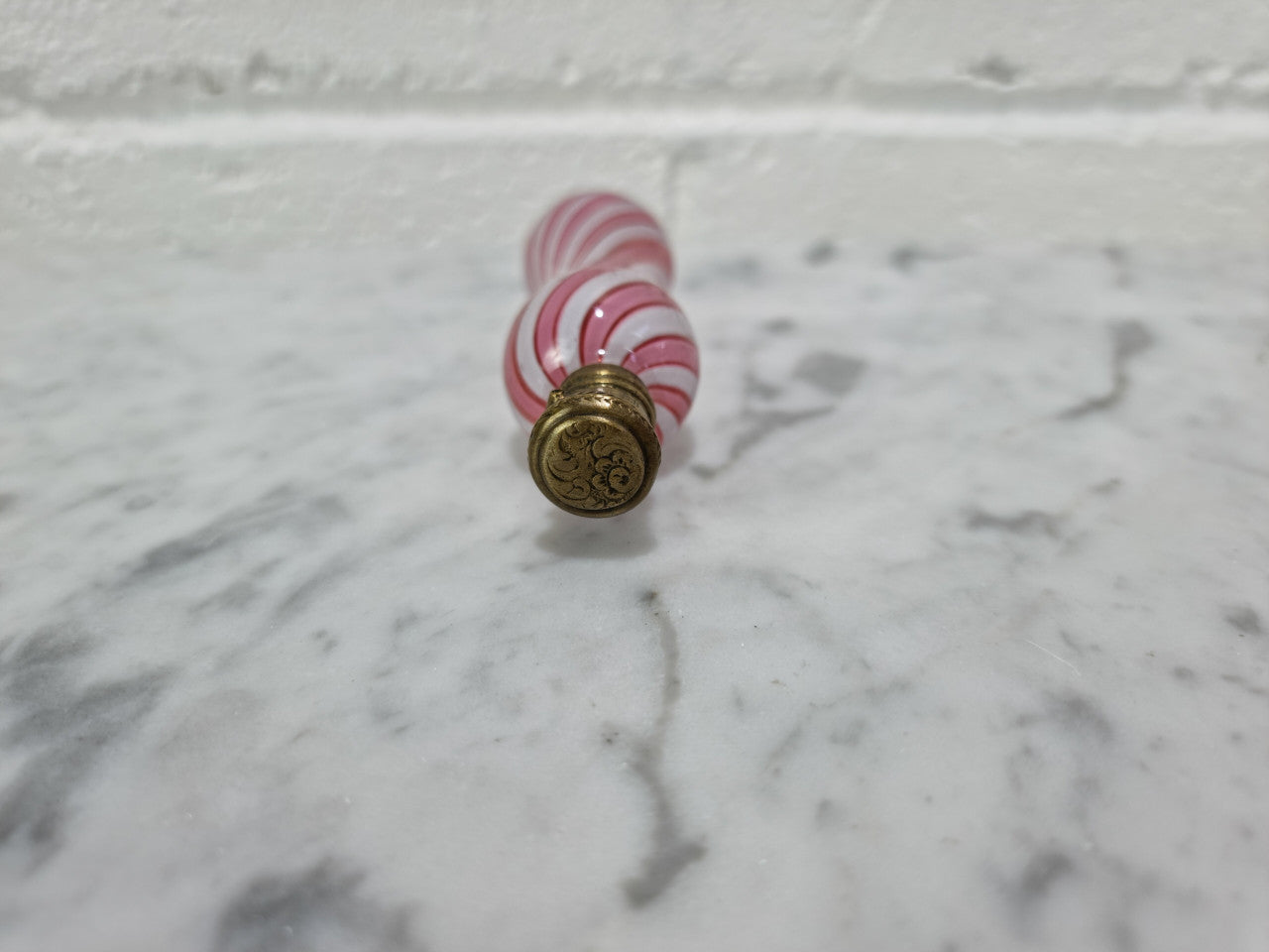 19th Century Pink & White Nailsea Glass Miniature Scent Bottle | Antique & Vintage | Moonee Ponds Antiques | Australia Wide Delivery