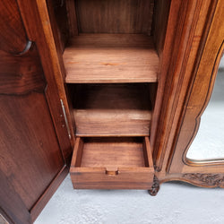 French Walnut Louis XV Style Three Door Armoire With Adjustable Shelves | Antique & Vintage | Moonee Ponds Antiques | Australia Wide Delivery