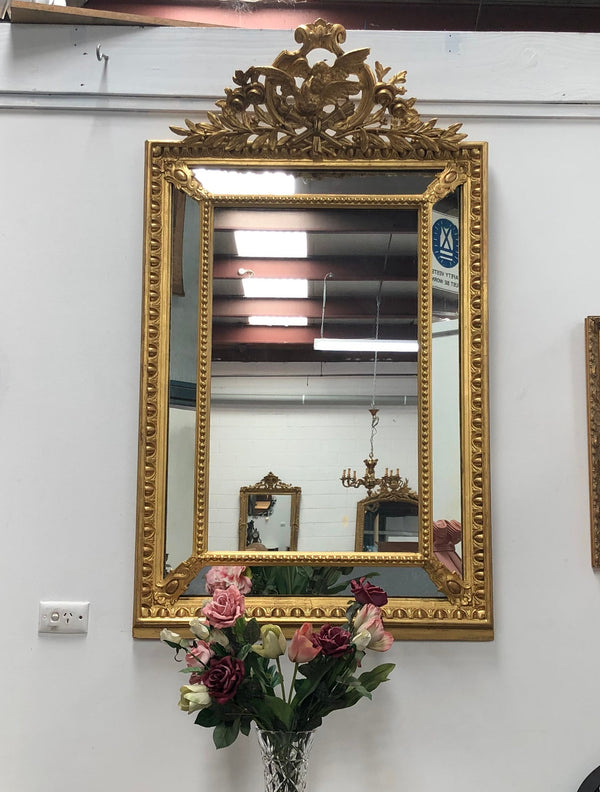 Beautiful French 19th Century Cushion Mirror