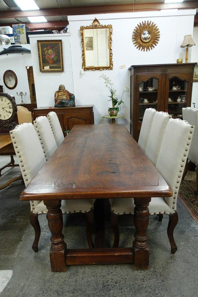 2.4 Meter French Oak Farmhouse Dining Table | Antique & Vintage | Moonee Ponds Antiques | Australia Wide Delivery