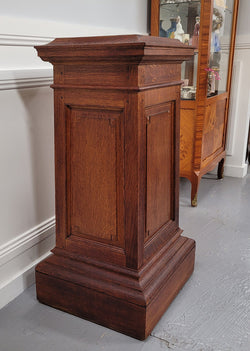 Sourced From France a Large French Oak Pedestal | Antique & Vintage | Moonee Ponds Antiques | Australia Wide Delivery
