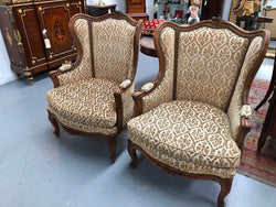 Stunning Pair Of French Wing Back Chairs | Antique & Vintage | Moonee Ponds Antiques | Australia Wide Delivery