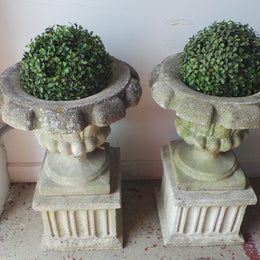 French Vintage Concrete Planters