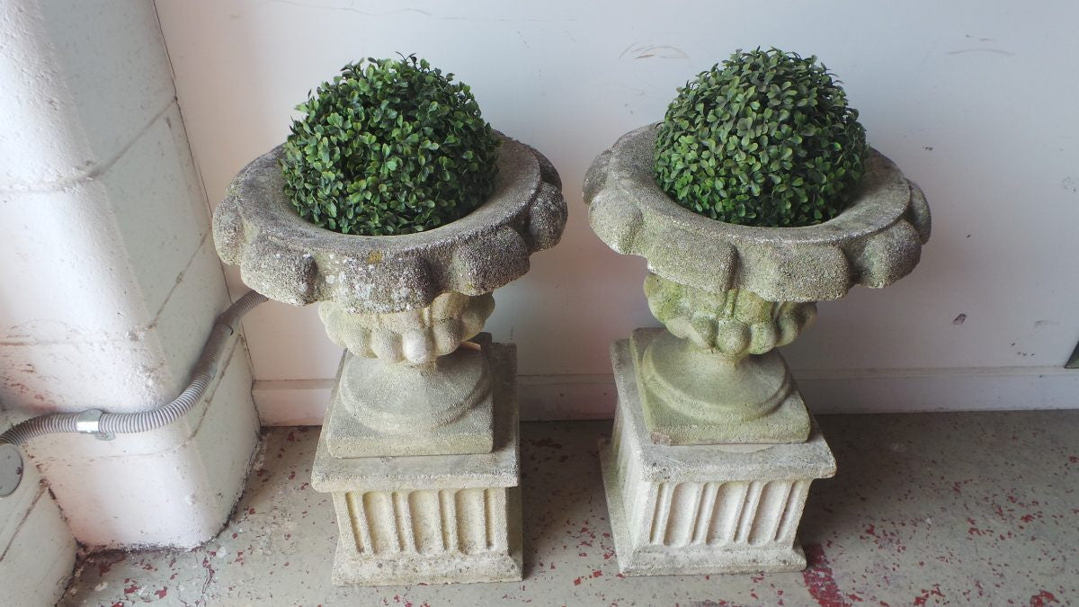 French Vintage Concrete Planters