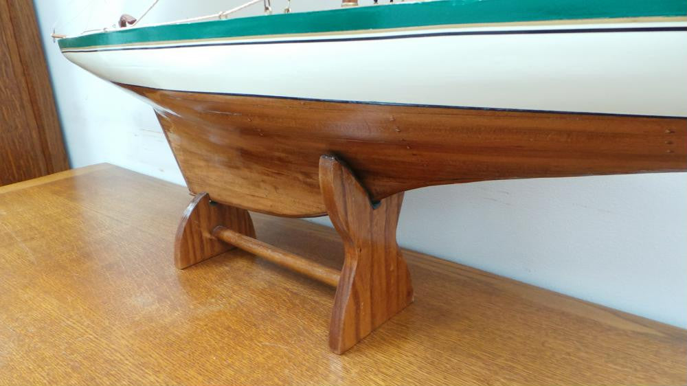 Vintage Wooden Model Yacht