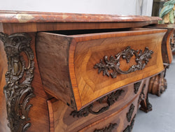 Grand 19th Century French Bombe Marble Top Commode | Antique & Vintage | Moonee Ponds Antiques | Australia Wide Delivery