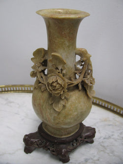Chinese Carved Soap Stone Vase | Antique & Vintage | Moonee Ponds Antiques | Australia Wide Delivery