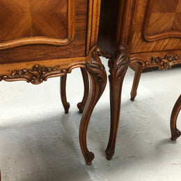 Beautiful Pair Of French Carved Bedside Cabinets