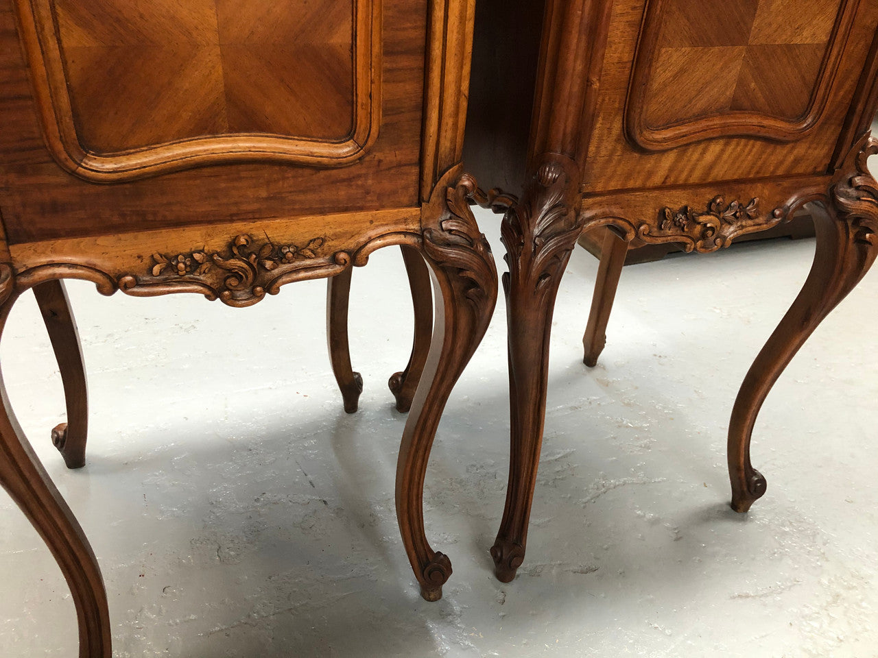 Beautiful Pair Of French Carved Bedside Cabinets | Antique & Vintage | Moonee Ponds Antiques | Australia Wide Delivery