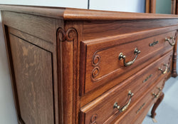 French Provincial Oak Chest of Three Drawers | Antique & Vintage | Moonee Ponds Antiques | Australia Wide Delivery