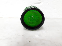 Round Victorian Green Glass Crown Perfume Bottle | Antique & Vintage | Moonee Ponds Antiques | Australia Wide Delivery